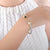 Minimalist Shiny Round Titanium Steel 18K Gold Plated Zircon Bangle In Bulk