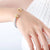 Minimalist Shiny Round Titanium Steel 18K Gold Plated Zircon Bangle In Bulk