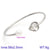 Modern Style Minimalist Heart Shape Stainless Steel Titanium Steel 18K Gold Plated Glass Stone Pearl Bangle In Bulk