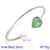 Modern Style Minimalist Heart Shape Stainless Steel Titanium Steel 18K Gold Plated Glass Stone Pearl Bangle In Bulk