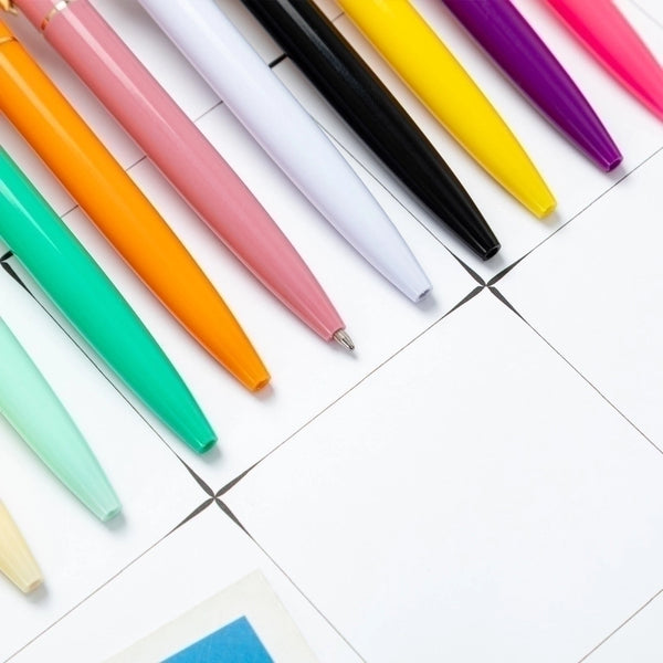 Press Multi-Color Ballpoint Pen Office Stationery Student Plastic Ball-Pen