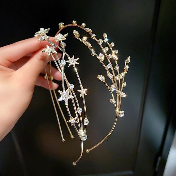 Women'S Luxurious Minimalist Star Alloy Plating Inlay Artificial Rhinestones Hair Band