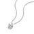 925 Sterling Silver Moissanite Inlay Heart Shape Pendant Necklace
