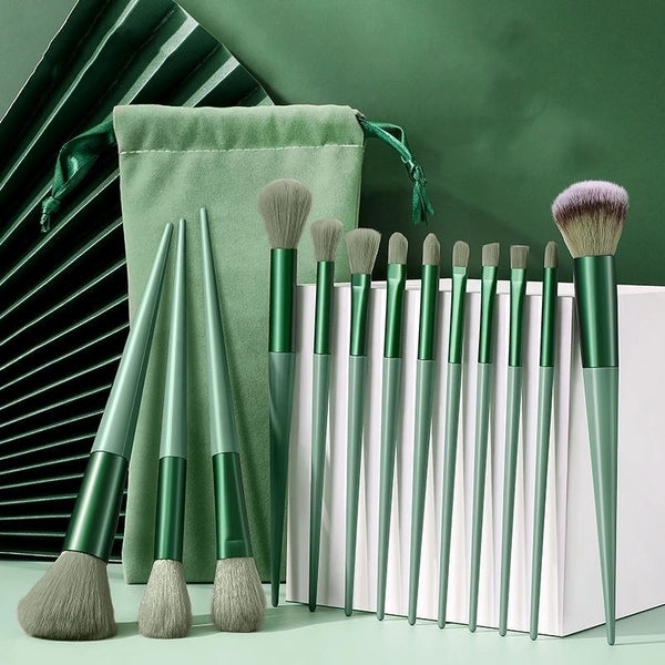 Lady Minimalist Artificial Fiber Plastic Handgrip Makeup Brushes 1 Set