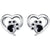 1 Pair Cartoon Style Heart Shape Copper Ear Studs