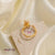 Retro Baroque Style Commute Geometric Copper Plating Inlay Pearl 18K Gold Plated Open Rings