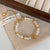Classic Style Round Freshwater Pearl Copper Plating Gold Plated Rings Bracelets Necklace