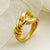 304 Stainless Steel Gold Plated Minimalist Plating Solid Color Rings