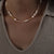 Fairy Style Sweet Korean Style Geometric Freshwater Pearl Glass Titanium Steel Plating 18K Gold Plated Women'S Necklace