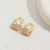 1 Pair Elegant Lock Plating Inlay Copper Zircon 14K Gold Plated Earrings