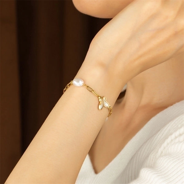 Minimalist Butterfly Stainless Steel Titanium Steel Gold Plated Bracelets In Bulk