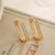 1 Pair Minimalist Commute Geometric Plating Inlay Copper Zircon 18K Gold Plated Earrings