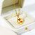 Vintage Style Romantic Heart Shape Stainless Steel Plating Inlay Zircon 18K Gold Plated Pendant Necklace