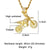 Casual Motorcycle Stainless Steel Copper Inlay Zircon Unisex Pendant Necklace