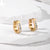 1 Pair Minimalist Color Block Inlay 201 Stainless Steel Zircon Earrings