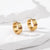 1 Pair Minimalist Color Block Inlay 201 Stainless Steel Zircon Earrings