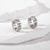 1 Pair Minimalist Color Block Inlay 201 Stainless Steel Zircon Earrings