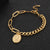Minimalist Human Star Oval Stainless Steel 18K Gold Plated Bracelets In Bulk