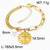 Minimalist Human Star Oval Stainless Steel 18K Gold Plated Bracelets In Bulk