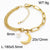 Minimalist Human Star Oval Stainless Steel 18K Gold Plated Bracelets In Bulk