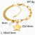 Minimalist Human Star Oval Stainless Steel 18K Gold Plated Bracelets In Bulk