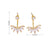 1 Pair 925 Sterling Silver Zircon Sector Earrings