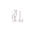 1 Pair 925 Sterling Silver Zircon Star Earrings