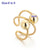 Ig Style Minimalist Round Titanium Steel 18K Gold Plated Pearl Plating Rings Bracelets Earrings