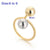 Ig Style Minimalist Round Titanium Steel 18K Gold Plated Pearl Plating Rings Bracelets Earrings