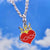 Streetwear Geometric Heart Shape Titanium Steel Enamel Women'S Pendant Necklace