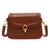 Women'S Pu Leather Solid Color Classic Style Square Lock Clasp Shoulder Bag Crossbody Bag