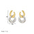 1 Pair Minimalist Color Block Plating 304 Stainless Steel Gold Plated Drop Earrings