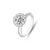 925 Sterling Silver Moissanite Zircon Geometric Rings