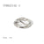 304 Stainless Steel 18K Gold Plated Basic Plating Solid Color Rings