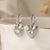 1 Pair Minimalist Commute Heart Shape Plating Inlay Copper Zircon 18K Gold Plated Drop Earrings