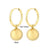 Ig Style Minimalist Round Titanium Steel 18K Gold Plated Pearl Plating Rings Bracelets Earrings