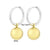 Ig Style Minimalist Round Titanium Steel 18K Gold Plated Pearl Plating Rings Bracelets Earrings