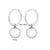 Ig Style Minimalist Round Titanium Steel 18K Gold Plated Pearl Plating Rings Bracelets Earrings