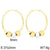 Ig Style Minimalist Round Titanium Steel 18K Gold Plated Pearl Plating Rings Bracelets Earrings