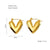 1 Pair Elegant Solid Color Plating Stainless Steel Titanium Steel 18K Gold Plated Earrings