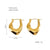 1 Pair Elegant Solid Color Plating Stainless Steel Titanium Steel 18K Gold Plated Earrings
