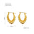 1 Pair Elegant Solid Color Plating Stainless Steel Titanium Steel 18K Gold Plated Earrings
