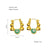 1 Pair Elegant Solid Color Plating Stainless Steel Titanium Steel 18K Gold Plated Earrings