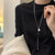 Minimalist Round Copper Plating Gold Plated Pendant Necklace