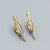1 Pair 925 Sterling Silver Zircon Snake Earrings