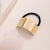 Minimalist Color Block Alloy Plating Hair Tie