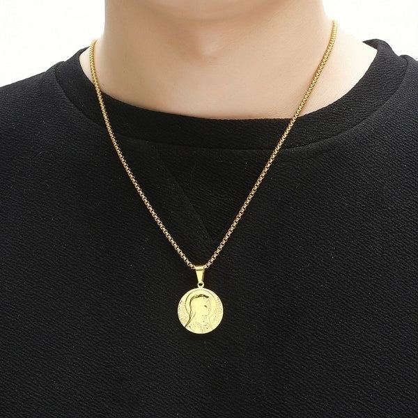 Hip-Hop Color Block 304 Stainless Steel Plating 18K Gold Plated Men'S
