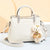 Women'S Pu Leather Animal Elegant Ornament Square Zipper Handbag