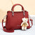 Women'S Pu Leather Animal Elegant Ornament Square Zipper Handbag
