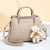 Women'S Pu Leather Animal Elegant Ornament Square Zipper Handbag